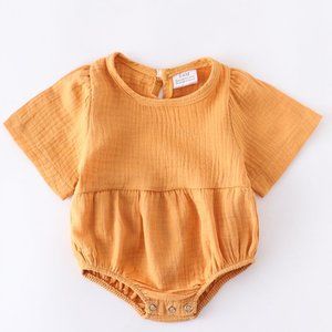 Basic Linen Baby Romper